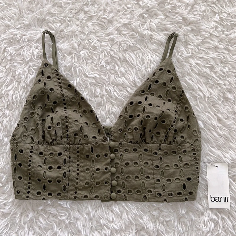 bar lll Green Crop Top